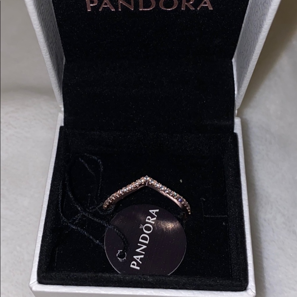 Sparkling Wishbone Ring